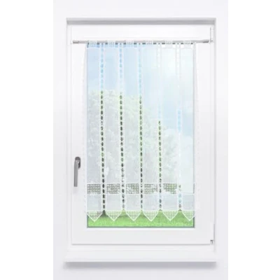 Abbildung von LYSEL Scheibengardine Kreuzchen Design (Bx H) 70cm * 90cm Weiß/Rohweiß