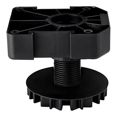 Abbildung von SOTECH 40er Set Möbelfuß Sockelfuß Stellfuß 55 mm Schwarz Höhenverstellbar Belastbar bis 500 kg Komplett inkl. Sockelgleiter und Sockelbefestigungsclips