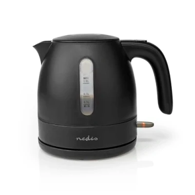 Abbildung von Nedis KAWK300EBK, 1 l, 2150 W, Schwarz, Kunststoff, Wasserstandsanzeige, Drahtlos
