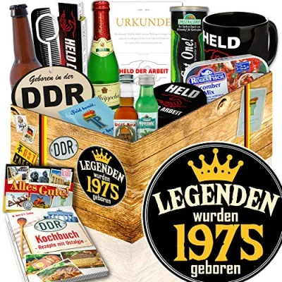 Abbildung von Legenden 1975 / Ideen Geburtstagsgeschenk Freund/Nostalgiebox Mann