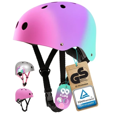Abbildung von 99FLIPS Fahrradhelm Mädchen ab 3 Jahre Skateboard Helm Kinder Einhorn Design, Kinderhelm Inliner Fahrrad Pink Kleinkinder Schlittschuhe