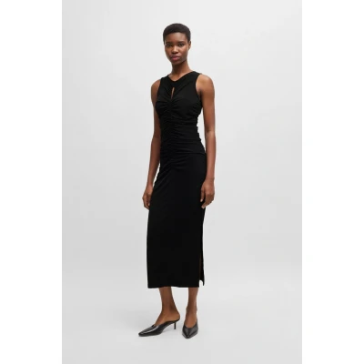 Abbildung von BOSS Emberla Maxikleid, Damen, Größe: Large, Black