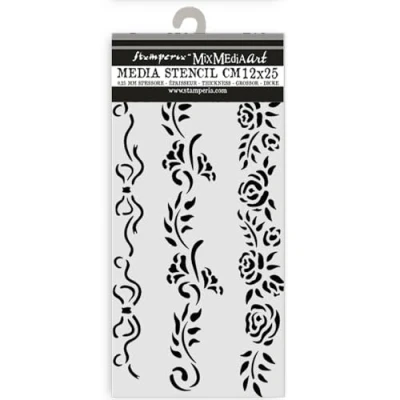 Abbildung von Stamperia Timeless Thick Stencil 12x25cm 3 Borders (KSTDL118)