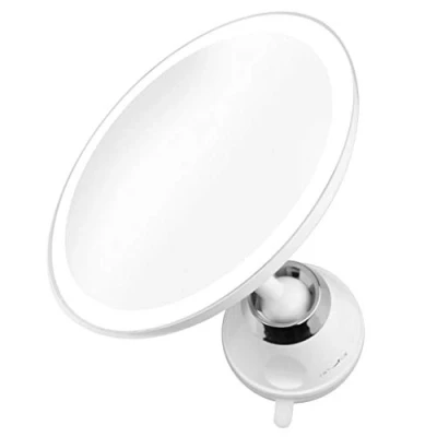 Abbildung von Medisana LED Lichtspiegel CM 850, Starke Haftung, helle LED, großer Spiegel, 5 fach Vergrößerung.