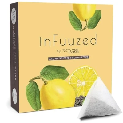 Abbildung von 720DGREE &quot;InFuuzed&quot; Geschmack Eistee Zitrone 25 Beutel mind. 12,5 Liter Kein Zuckerzusatz, Ohne Kalorien Natürlich lecker für Deine Trinkflasche: Die Getränke Alternative zu Eistee, Limonade