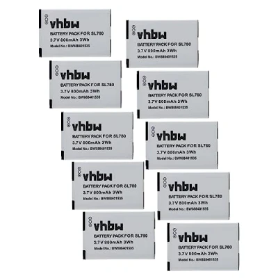 Abbildung von vhbw 10x Akku kompatibel mit Siemens Gigaset SL800H Pro, SL78, SL750H SL750H, SL750 schnurlos Festnetz Telefon (800 mAh, 3,7 V, Li Ion)