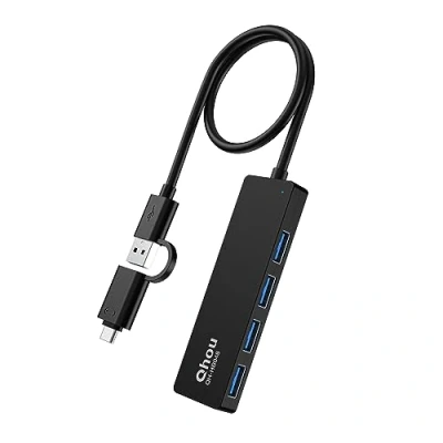Abbildung von USB HUB Adapter 3.0, 4 Port C Splitter Tragbarer für MacBook Pro/Air, Laptop, PS5/PS4 und andere Typ Geräte