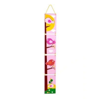 Abbildung von Mousehouse Gifts Kinder Messlatte aus Holz Rosa Vögel für Mädchen Kinderzimmer