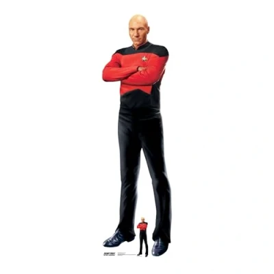 Abbildung von Star Cutouts SC4676 Captain Jean Luc Picard Pappaufsteller Höhe 176 cm ideal für Trek Thema, Partys, Geburtstage, Sammler &amp; Fans, Raumdekorationen Events