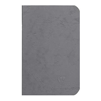 Abbildung von Clairefontaine 734105C Heft AgeBag (9 x 14 cm, Taschenformat, ideal für unterwegs, blanko, 48 Blatt) 1 Stück grau