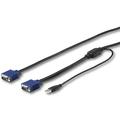 Abbildung von StarTech.com 1,8 m KVM Kabel für Rackmount Konsolen, m, USB, VGA, Schwarz, VGA