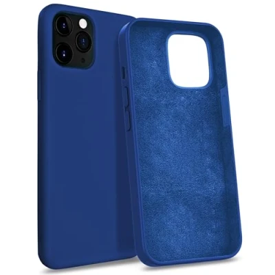 Abbildung von MyGadget Hülle kompatibel mit iPhone 11 Pro Gummierte Handyhülle [ 3 Layer Struktur ] Schutzhülle Soft Inlay &amp; Hardcase Cover außen Dunkelblau