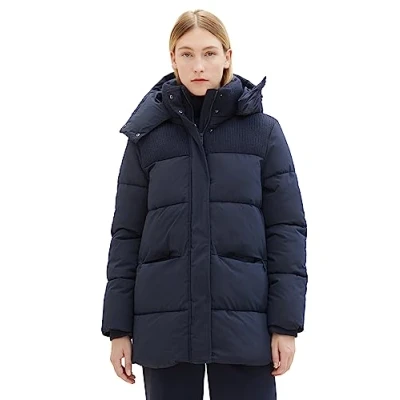 Abbildung von TOM Tailor Kurzer Puffer Wintermantel, Damen, Größe: XXL, Sky captain blue