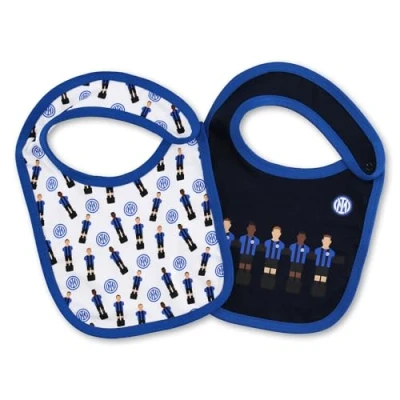Abbildung von FC Internazionale Milano S.p.A. Unisex Baby Bavaglini neonato Lätzchen, Bianco, Taglia unica