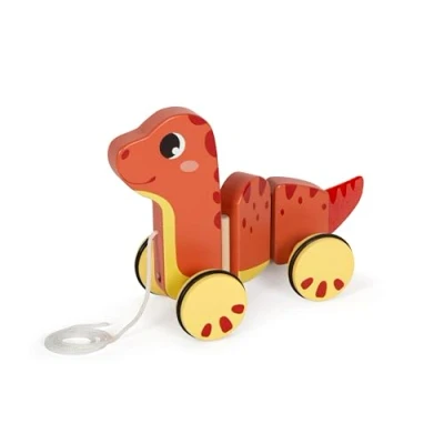 Abbildung von small foot Nachziehtier „Dino“, Nachziehspielzeug aus FSC 100% zertifiziertem Holz, für Kinder ab 12 Monaten, 12613