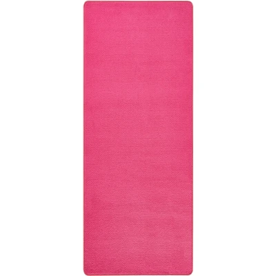 Abbildung von Hanse Home Indoor Teppich Fancy Wohnzimmerteppich einfarbig Modern Velours für Esszimmer, Wohnzimmer, Kinderzimmer, Flur, Schlafzimmer, Küche Pink, 80x200cm