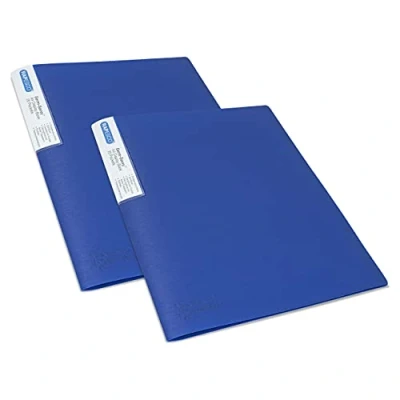 Abbildung von Rapesco 1673 Germ Savvy Antibakteriell, A4 Präsentationsmappe mit 20 Folien, Blau, Packung 2 Mappen