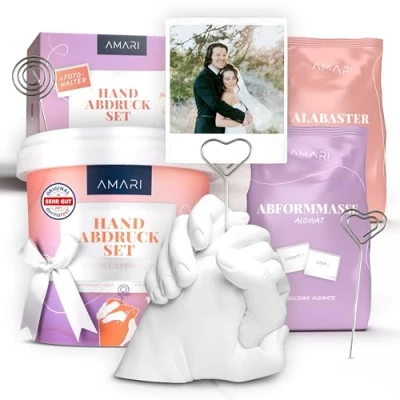 Abbildung von Amari Handabdruck Set AMARI® Gipsabdruck Hände für Paare