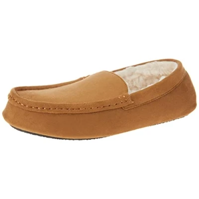 Abbildung von Amazon Essentials Herren Mokassin Pantoffel, Kamelbraun Mikro Wildleder, 39 EU