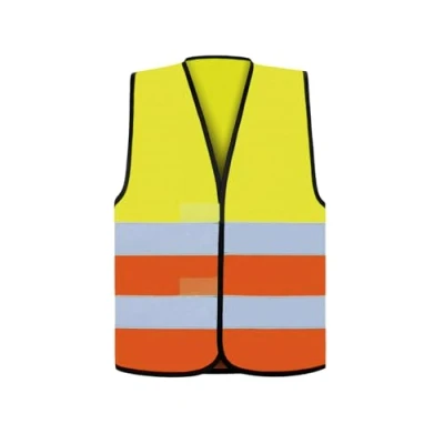 Abbildung von korntex Warnweste Standard schwarzer Saum XL