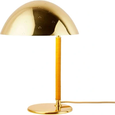 Abbildung von GUBI Tischleuchte 9209, Messing, Rattan, Höhe 36,5 cm