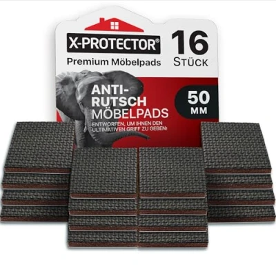 Abbildung von X Protector Antirutsch Pads 16 Stück 50 mm Gummi Selbstklebend Rutschhemmer für Möbel Anti rutsch Antirutschpads Möbel!
