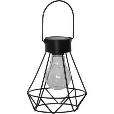 Abbildung von LED Solar Dekolaterne Eddy mit Käfig Schirm