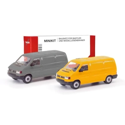 Abbildung von herpa MiniKit T4 Kasten, grau/ginstergelb Nr. 012386 004 1:87