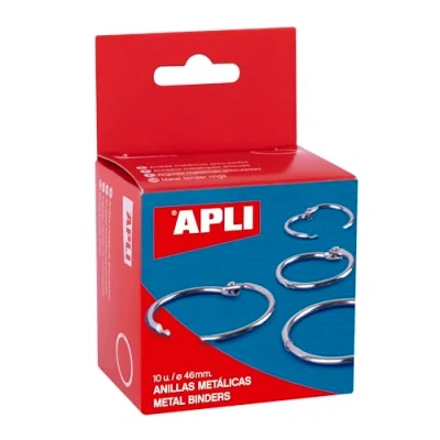 Abbildung von APLI Box mit 10 Metallringen Ø 46 mm