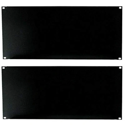 Abbildung von 2 x 5 HE Adam Hall U Rackblende 483 mm 19&quot; Stahl Schwarz Frontplatte Rackpanel Blindplatte Blindabdeckplatte Blindabdeckung (2 Rackblende)