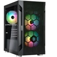 Abbildung von SilverStone Technology FARA H1M PRO, Stilvolles und markantes Micro ATX Gaming Gehäuse mit ARGB Beleuchtung, SST FAH1MB PRO