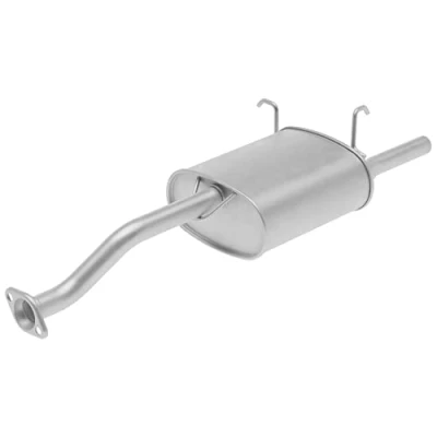 Abbildung von HELLA 8LD 366 030 451 Endschalldämpfer hinten mit Anbauteilen HONDA: CIVIC 6 Stufenheck