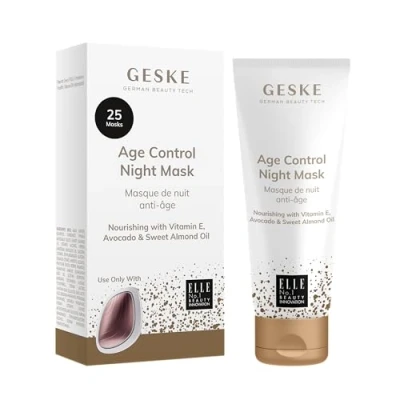 Abbildung von GESKE Age Control Night Mask Verwendung mit der Sonic Warm &amp; Cool Gesichtsmaske Avocadoöl, Vitamin A E Straffende feuchtigkeitsspendende Formel Für reife Haut