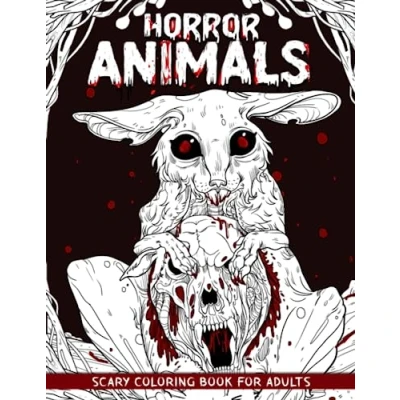 Abbildung von Horror Animals: Spine chilling Coloring Book of Creepy, Gory, Scary Illustrations for Adults Gorgeous Gift Relaxation and Stress Relief