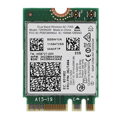 Abbildung von ASHATA Dual Band Wireless AC 7265, 2.4G / 5G Dualband NGFF WiFi Karte,Wireless 867M Netzwerkkarte + Bluetooth Wi Fi Karte Adapter für L450 L550 E450 E550 E450C