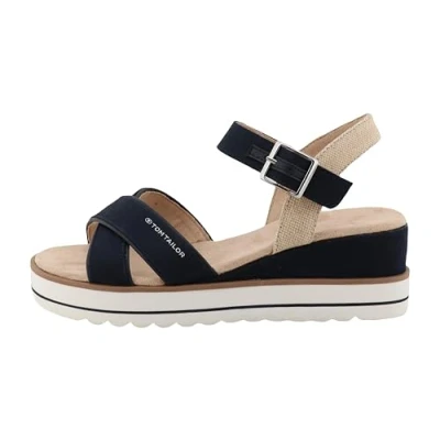 Abbildung von Tom Tailor Damen 9590210006 Keilsandale, Navy, 37 EU