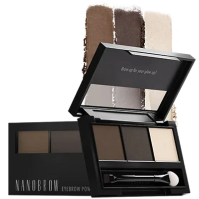 Abbildung von Augenbrauenschminken Set Nanobrow Eyebrow Powder Kit Dark haltbare, pulvrige Augenbrauenschatten mit Highlighter