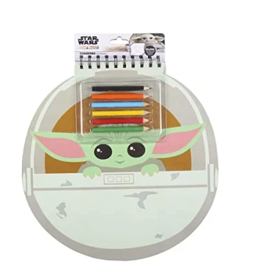 Abbildung von CERDÁ LIFE&#039;S LITTLE MOMENTS Cuaderno de Dibujo para Colorear Baby Yoda (The Mandalorian) Incluye 6 Lápices Colores y 15 Pegatinas Licencia Oficial Star Wars, MULTICOLOR