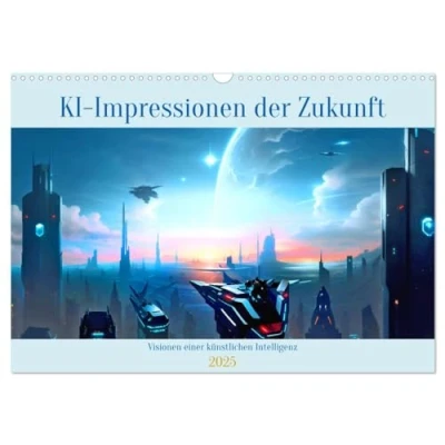 Abbildung von KI Impressionen der Zukunft (Wandkalender 2025 DIN A3 quer), CALVENDO Monatskalender