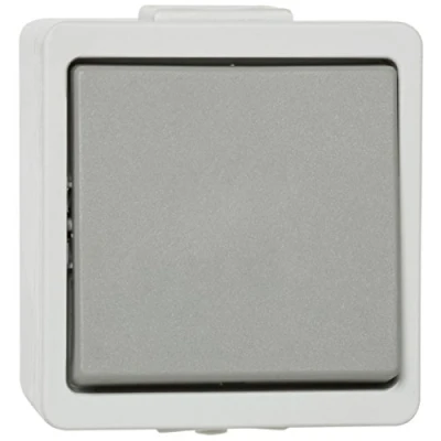 Abbildung von Globe Warehouse Vedder AP/FR Kreuz Schalter, IP44, grau