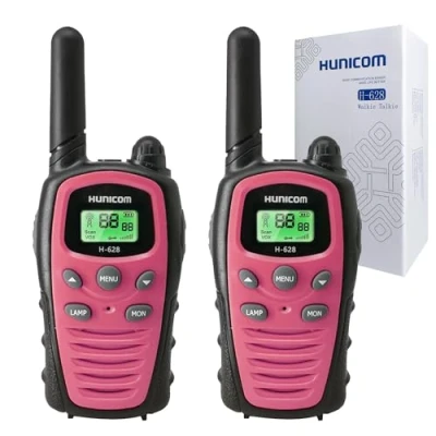 Abbildung von HUNICOM Walkie Talkies für Mädchen Frauen mit großer Reichweite PMR 16 Kanäle Walki Talki Funkgeräte VOX Taschenlampe LED