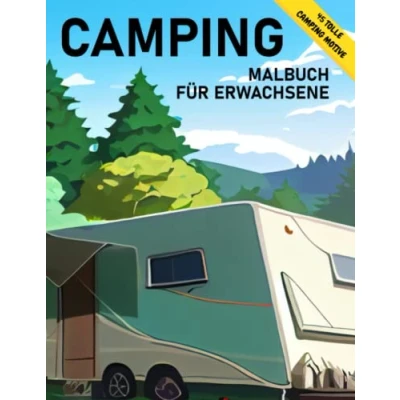 Abbildung von Camping Malbuch für Erwachsene: Exklusive handverlesene Motive zum Ausmalen Entspannung und Stress Abbau