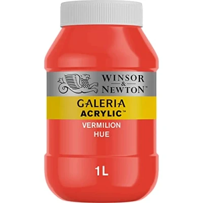 Abbildung von Winsor &amp; Newton 2154682 Galeria Acrylfarbe, hohe Pigmentierung, lichtecht, buttrige Konsistenz, 1000 ml Topf Zinnober