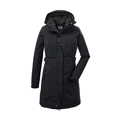 Abbildung von Killtec Damen Parka Funktionsparka mit abzippbarer Kapuze KOW 165 WMN PRK wasserdicht, Winddicht, atmungsaktiv 00200 schwarz 54