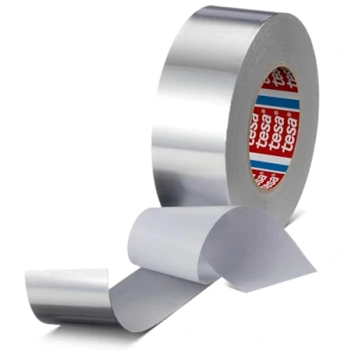 Abbildung von Aluminiumband Tesa 60672 Metallisches Dichtband Für Hohe Und Niedrige Temperaturen, Wasser Dampfdicht, Gasbeständig, Robust, Geeignet Dauerhafte Reparaturen (50 mm x 10 m)