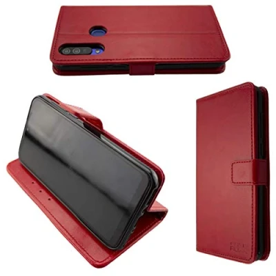 Abbildung von caseroxx Handy Hülle Tasche kompatibel mit Beafon M6 Bookstyle Case Wallet in rot