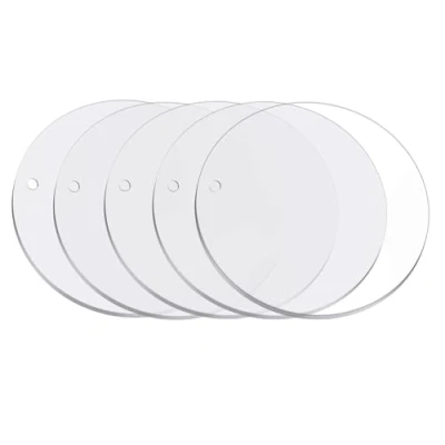 Abbildung von 5 Stücke Acrylplatte transparent Rund,acrylplatte rund groß,dick acrylscheibe,acrylplatte 20cm,Perfekt für DIY Bastelprojekte, Schilder, Fotorahmen, Gemälde und mehr