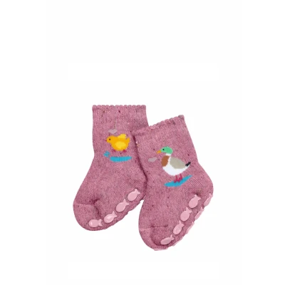 Abbildung von FALKE Unisex Baby Stoppersocken Duckling B Hp Baumwolle rutschhemmende Noppen 1 Paar, Rosa Rose 8620, 62 68