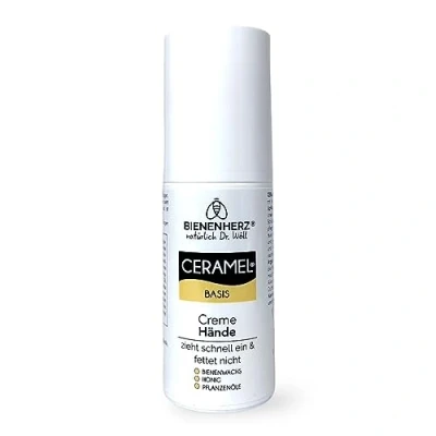 Abbildung von Dr. Wöll Handcreme mit Honig und Bienenwachs 50ml 100% natürlich trockene Hände zieht schnell ein fettet nicht Spender von