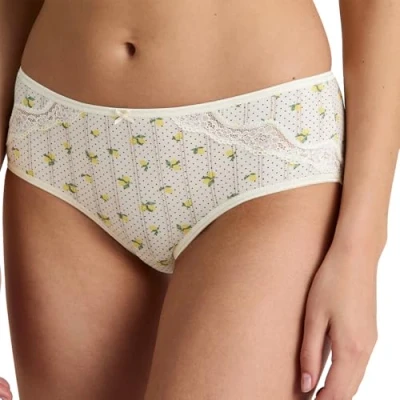 Abbildung von CALIDA Toujours Print Panty Damen, Regular Cut, feiner Nadelzug, natürlicher Glanz, mit Spitze
